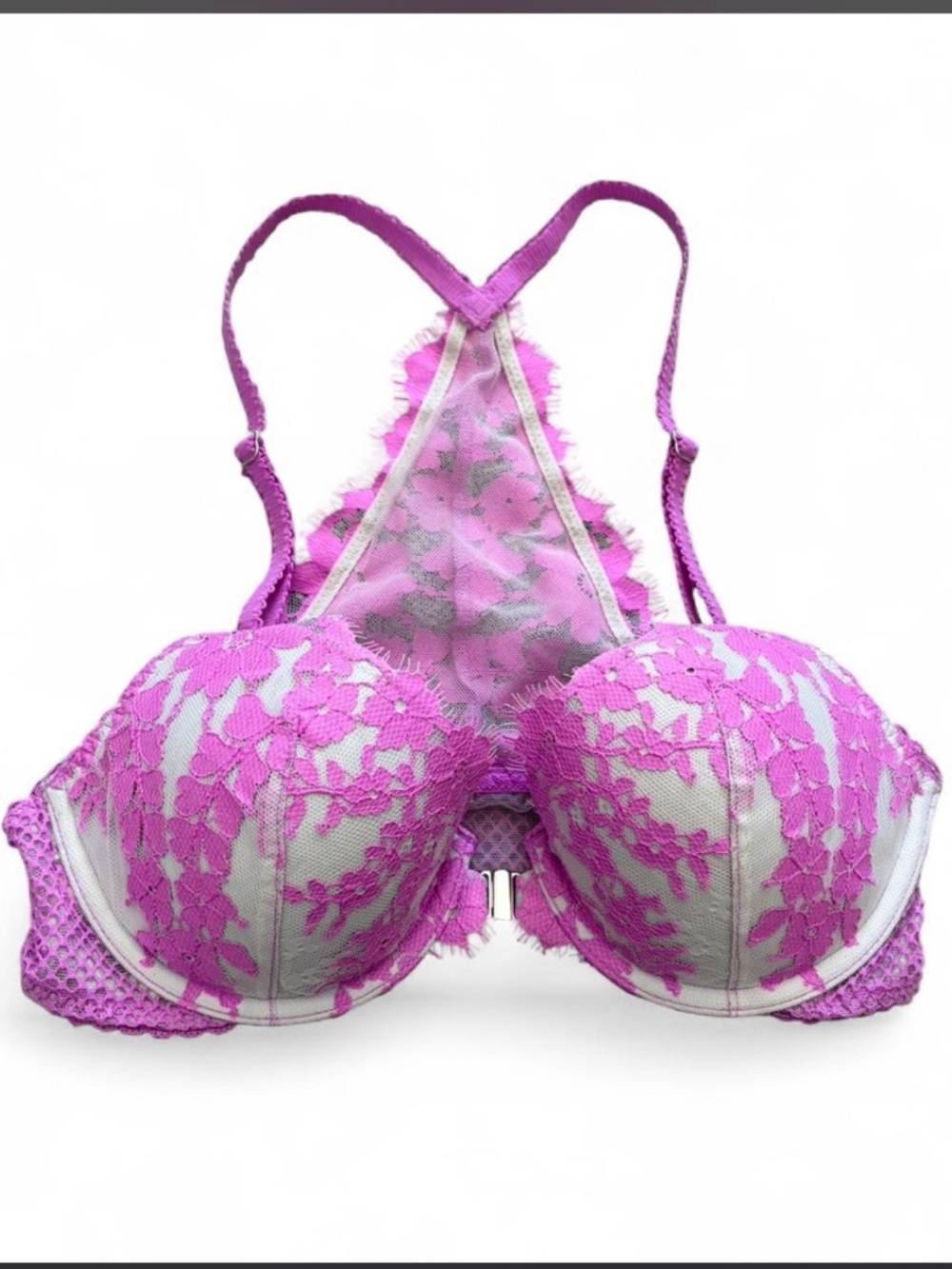 Victoria's Secret Pink Lace Racerback Push-Up Bra